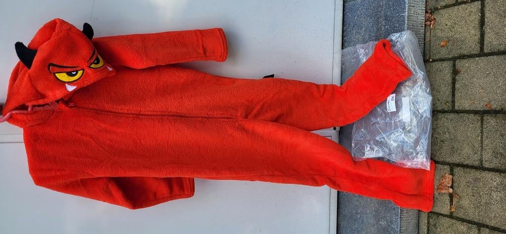 122/128  duivel onsie helloween, Kinderen en Baby's, Carnavalskleding en Verkleedspullen, Ophalen of Verzenden