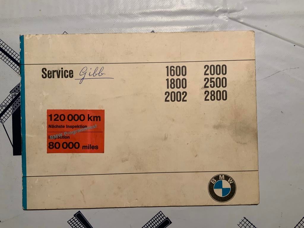 Vintage Serviceboekje BMW 2000 A 1971, Ophalen of Verzenden