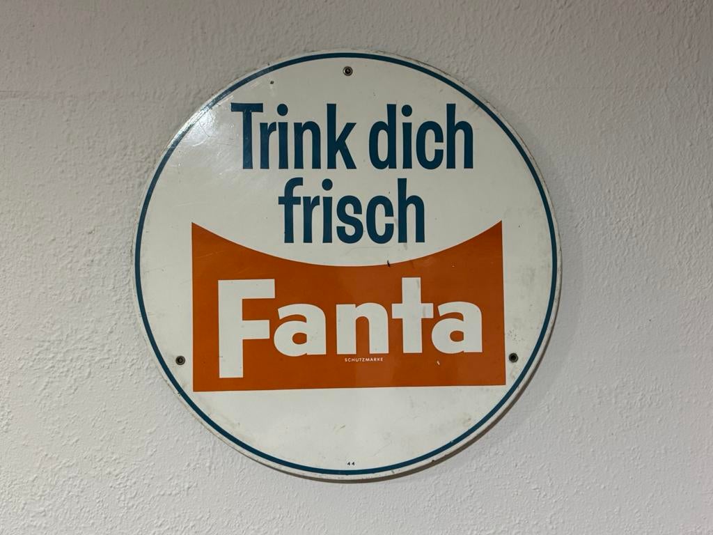 Oud Fanta reclamebord, Verzamelen, Ophalen of Verzenden, Gebruikt, Reclamebord