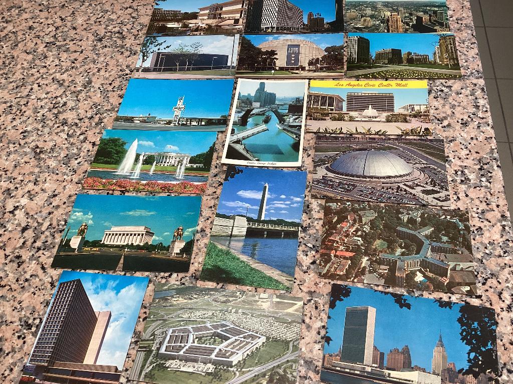 Lot de 17 cartes postales Amérique, années 1960, Enlèvement ou Envoi, 1960 à 1980, Non affranchie, Hors Europe