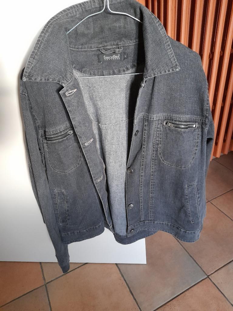 Zwart jeansjas dames maat L., Kleding | Dames, Ophalen of Verzenden, Maat 42/44 (L), Zwart