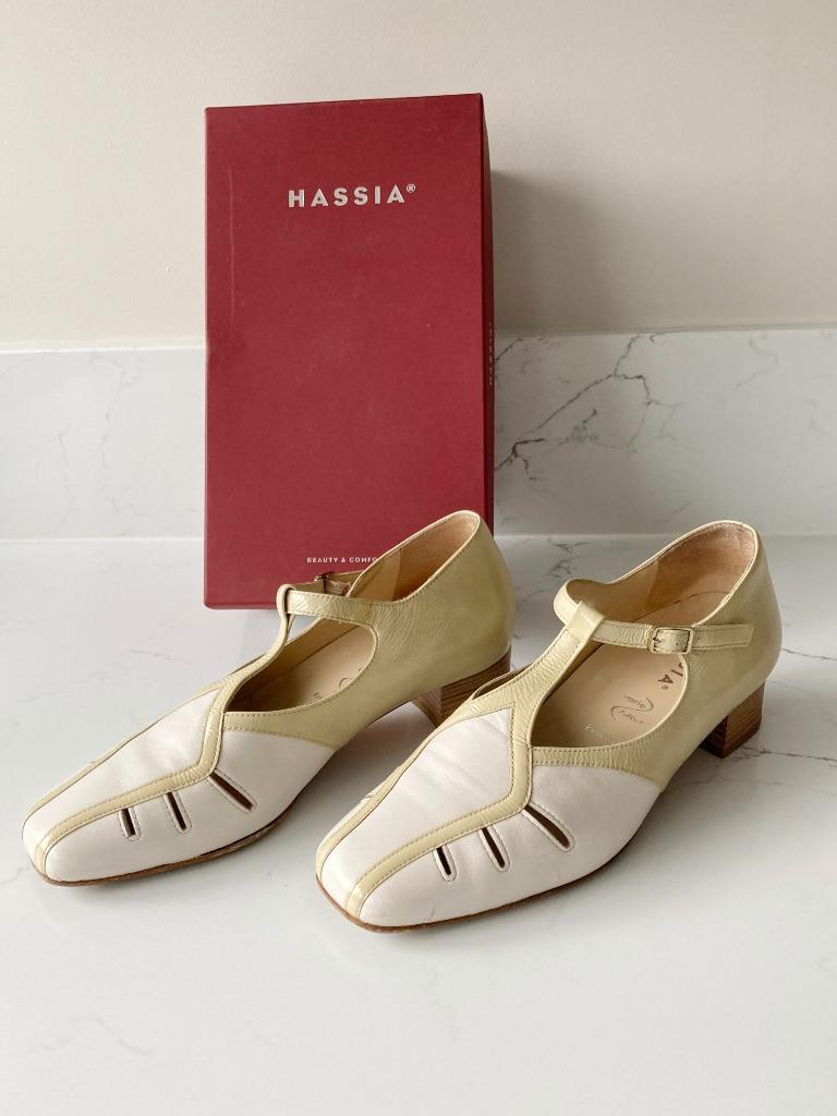 Damesschoenen, Hassia, Schoenen met lage hakken, Beige, Ophalen of Verzenden