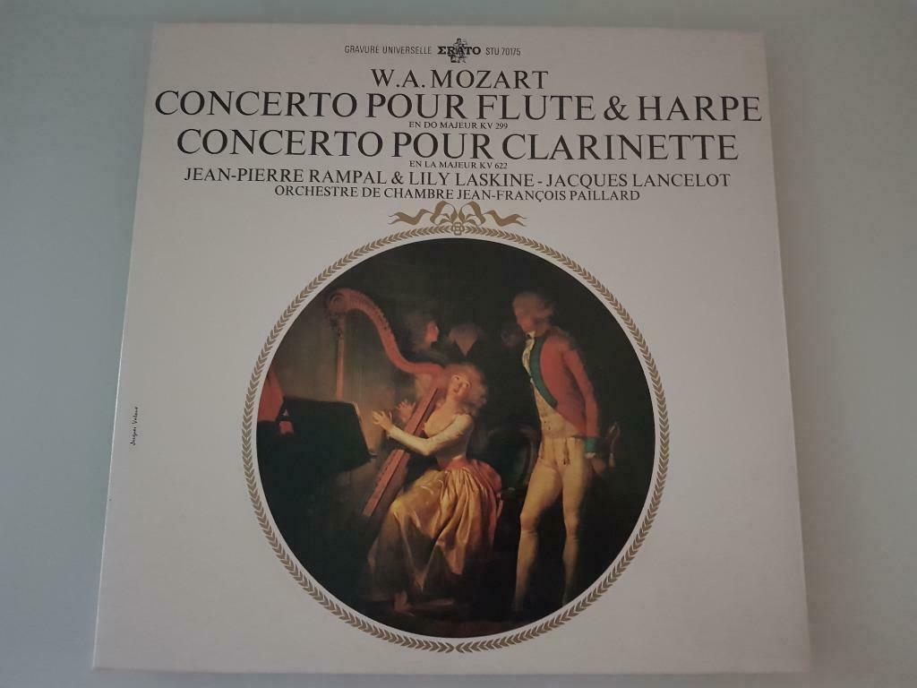 Vinyle LP Mozart : Concerto, flûte, harpe, clarinette, class, Enlèvement ou Envoi, 12 pouces, Musique de chambre