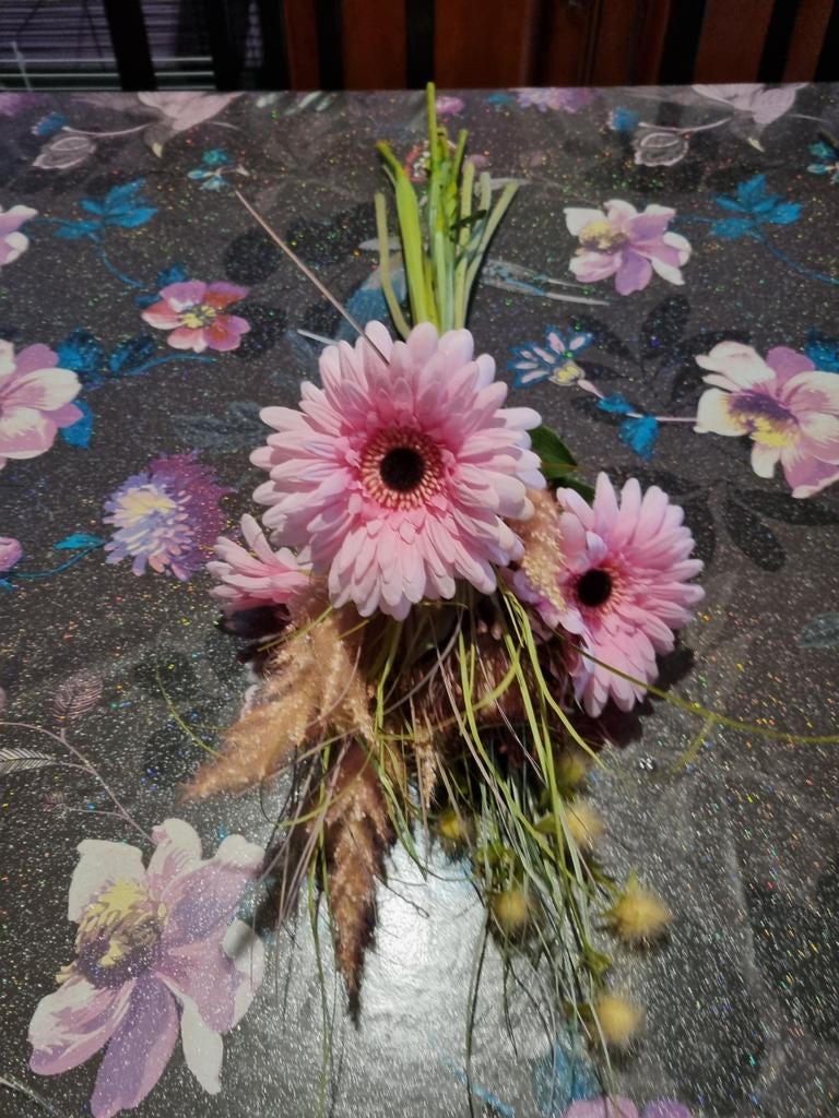 Set van 2 boeketten stoffen bloemen, Tuin en Terras, Ophalen