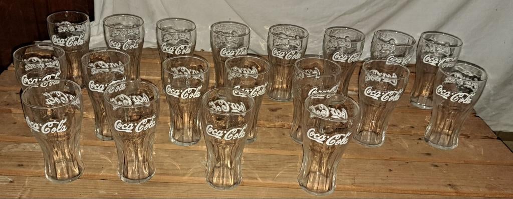 Glas glazen Coca-Cola glazen, Ophalen of Verzenden