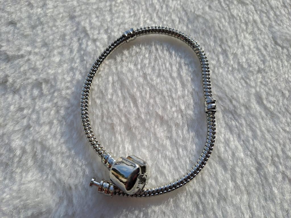 zilveren bedelarmband -16cm, Handtassen en Accessoires, Armbanden, Ophalen of Verzenden, Nieuw