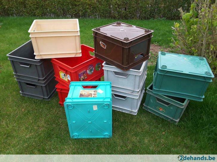 Gezocht: plastieken opbergboxen / bakken Sunware., Enlèvement, Utilisé