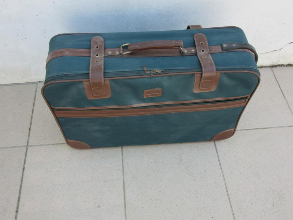 Valies Groen Traveltine, Handtassen en Accessoires, Koffers, Gebruikt, 50 tot 60 cm, Zacht kunststof, 35 tot 45 cm