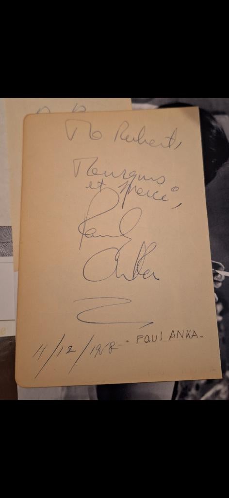 De originele handtekening van Paul Anka De langste dag, Ophalen of Verzenden, Overige soorten