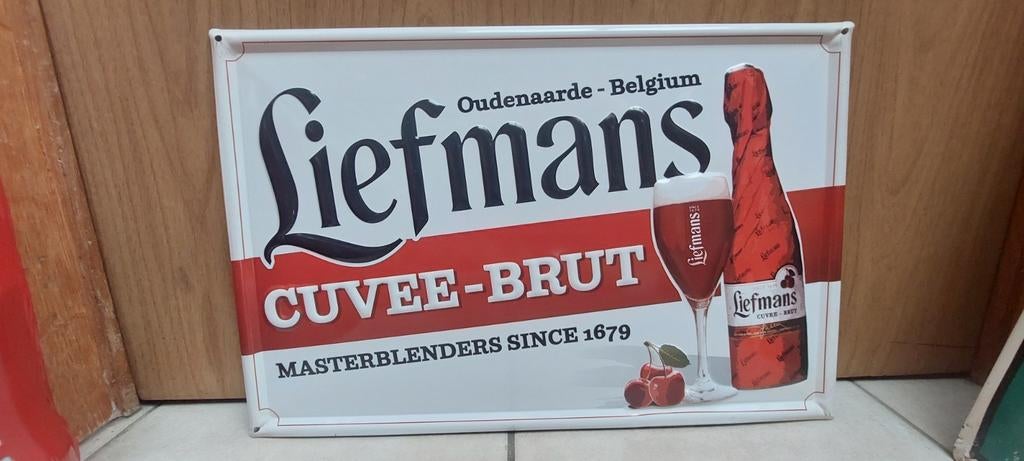 Reclamebord Liefmans cuvee brut bier, Verzamelen, Ophalen of Verzenden, Nieuw, Reclamebord