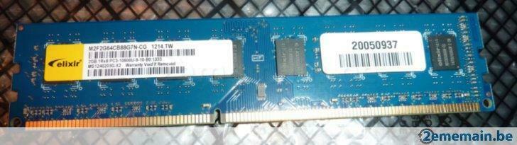 mémoire ddr3 2gb, Ophalen, Gebruikt, DDR3