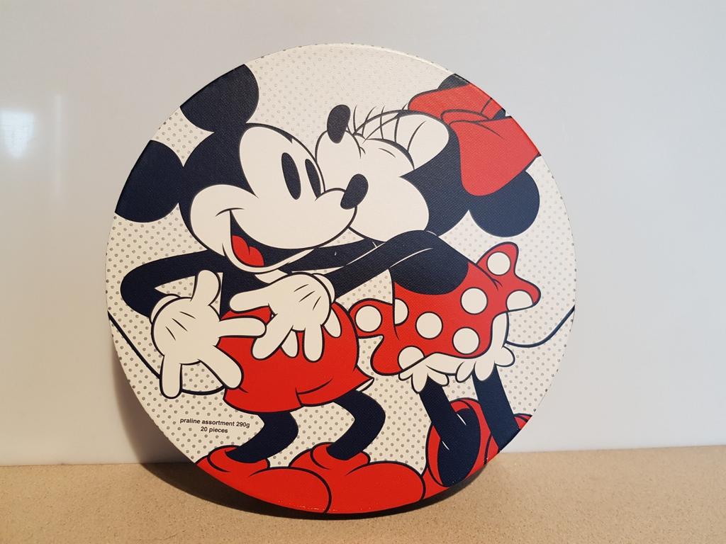 Disney ronde kartonnen doos, Ophalen of Verzenden, Mickey Mouse, Zo goed als nieuw, Overige typen
