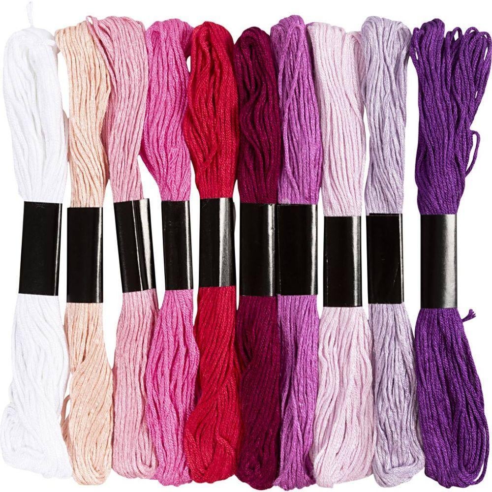 Fil à broder en coton violet 1mm - 6x8 mètres, Envoi, Neuf