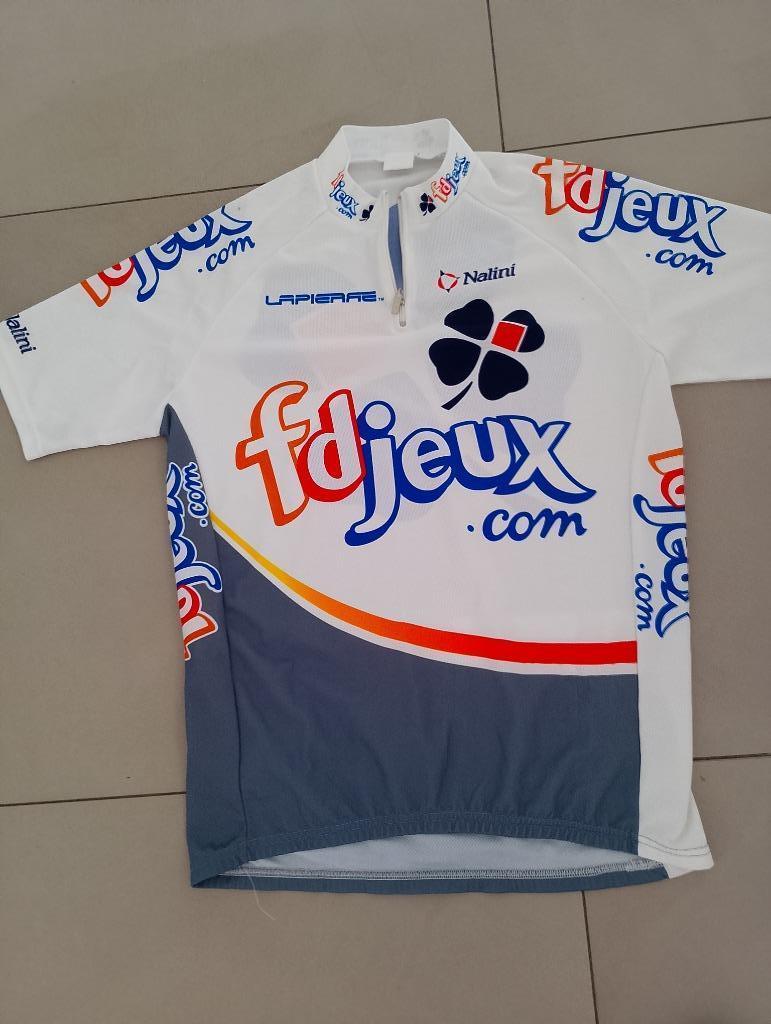 vintage classic retro wielershirt FDJ Française des Jeux mt5, Ophalen