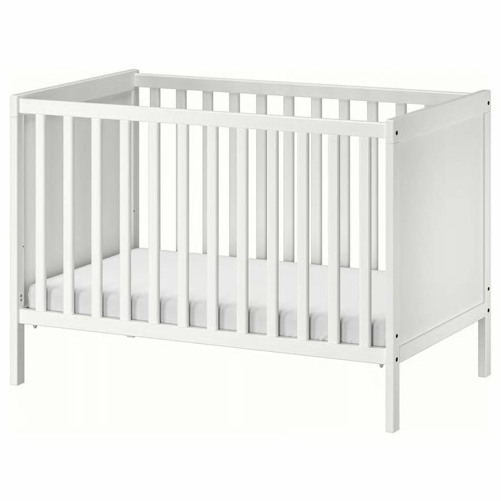 Babybed Sundvik + aerosleep matras + hoeslaken, Moins de 70 cm, Utilisé, Moins de 140 cm, Enlèvement