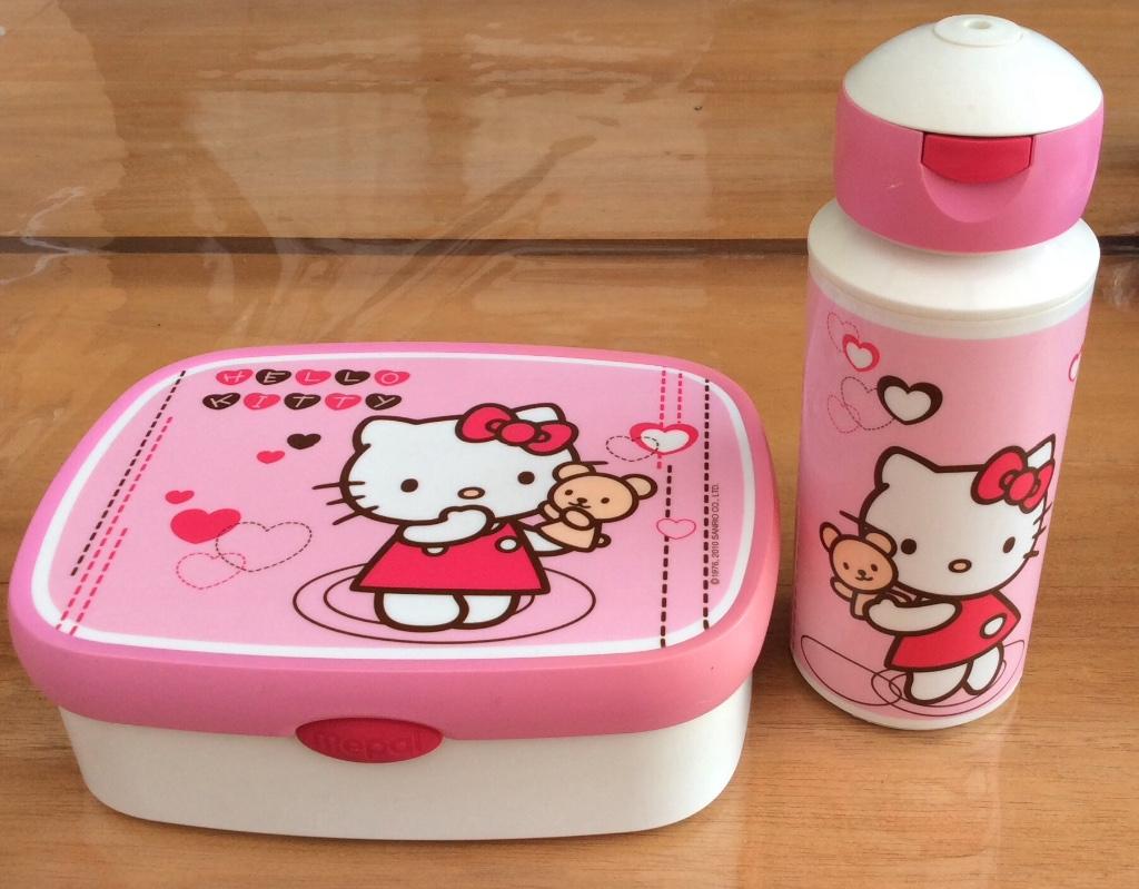 Hello Kitty boterhamdoos+drinkbus met teut., Ophalen of Verzenden, Nieuw