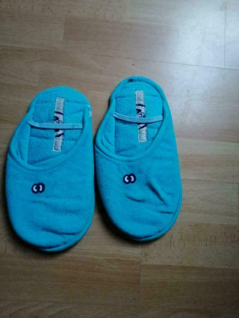 WOODY BLAUW PANTOFFELS   – MAAT 36/38 – GEBRUIKTE STAAT, Garçon ou Fille, Enlèvement ou Envoi, Utilisé, Autres types