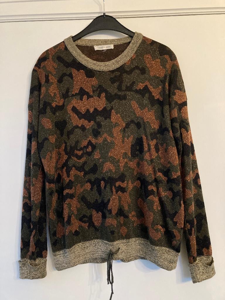 Glittertrui camouflage - Kocca Jeans - tailleert XL, Taille 46/48 (XL) ou plus grande, Enlèvement ou Envoi, Kocca jeans, Vert