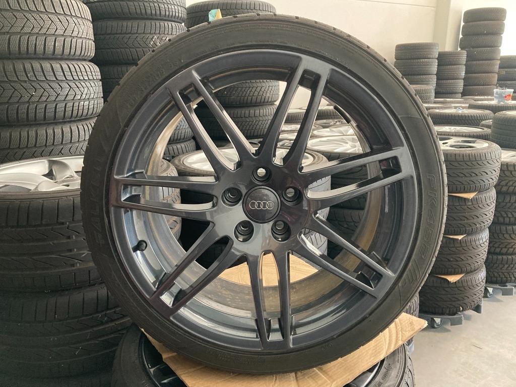 Voor AUDI : Originele aluvelgen + premium-merk-banden, Auto-onderdelen, Banden en Velgen, 255 mm, Nieuw, Band(en), Personenwagen