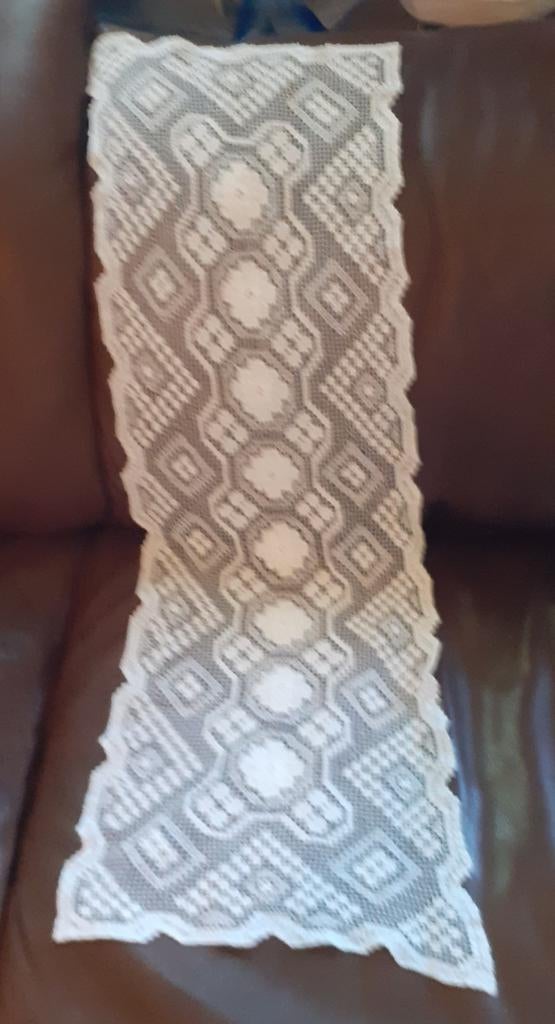 Chemin de table crocheté 39x110cm, Antiquités & Art, Enlèvement ou Envoi