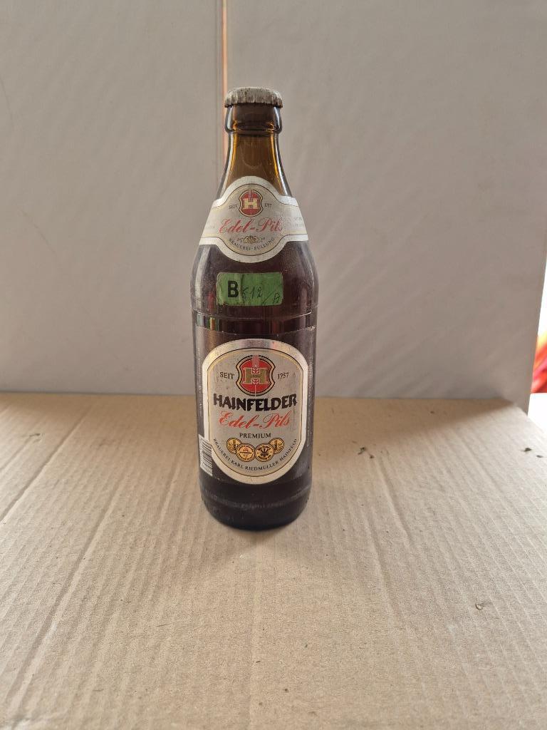 Bouteille de bière Hainfelder Edel - Pils, Collections, Enlèvement ou Envoi, Utilisé, Bouteille(s), Autres marques