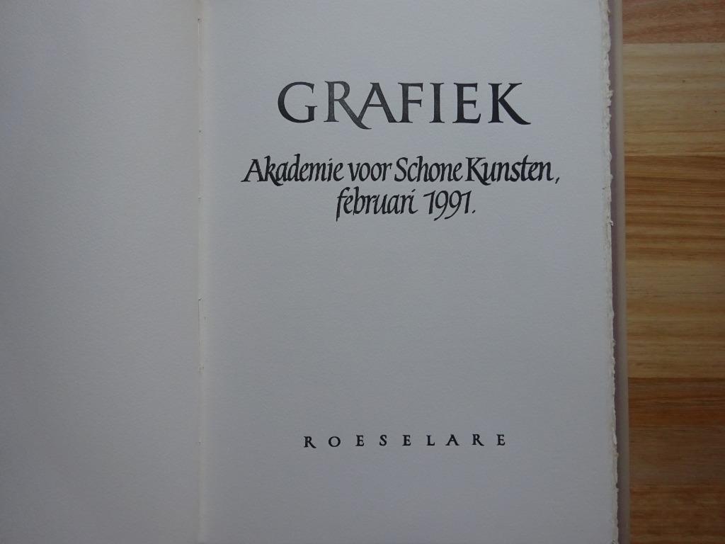 Kunstmap 1991 Akademie Roeselare, ingeinkt 2, Antiek en Kunst, Ophalen of Verzenden