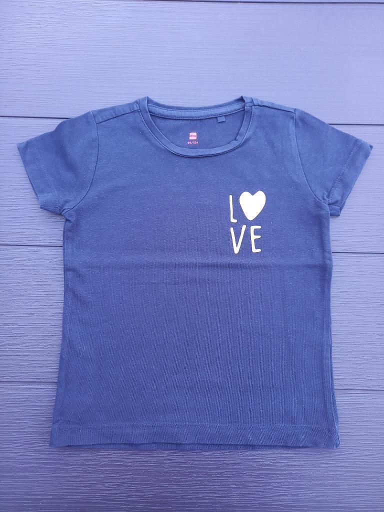 Nieuwstaat, t-shirt met glinsteringen, maat 98/104, Hema,, Meisje, Ophalen of Verzenden, Zo goed als nieuw, Shirt of Longsleeve