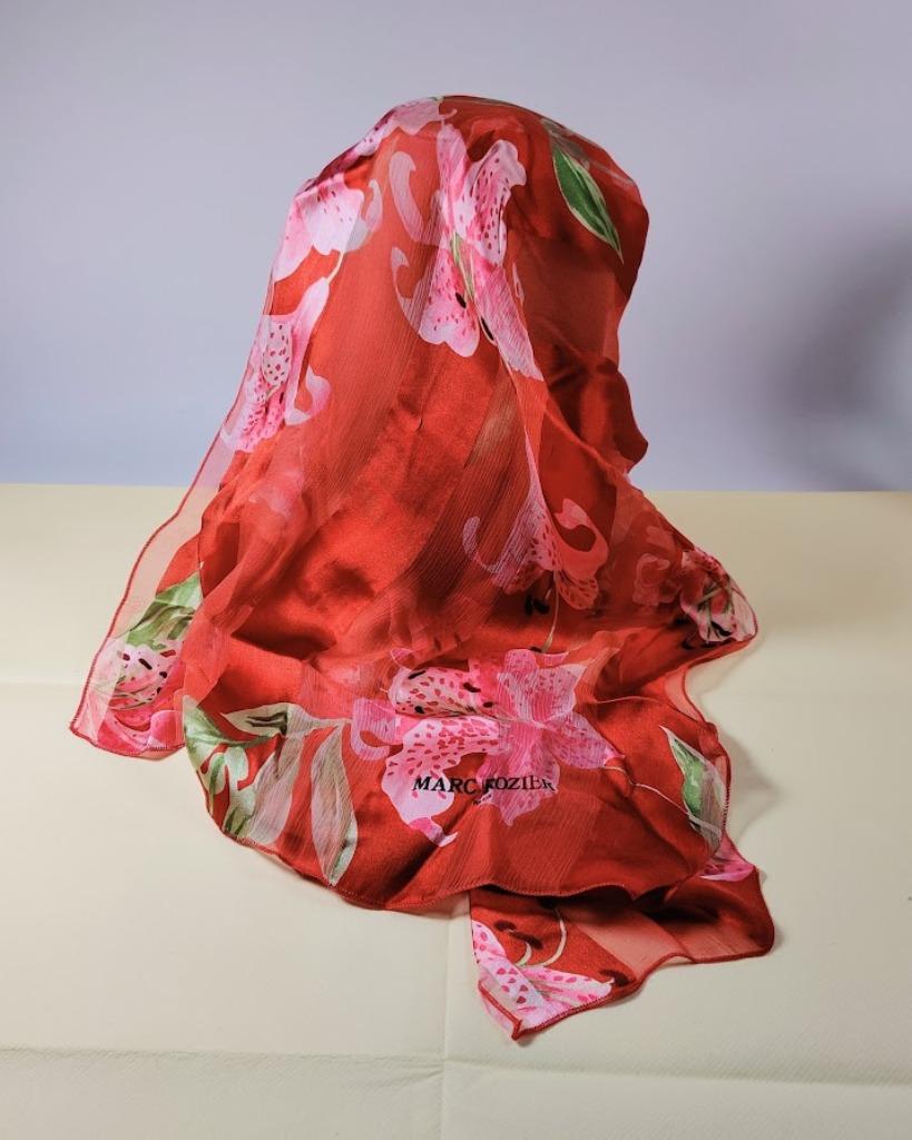 Marc Rozier Paris Foulard scarf sjaal100% zijde 36 x 140, Kleding | Dames, Ophalen of Verzenden, Sjaal