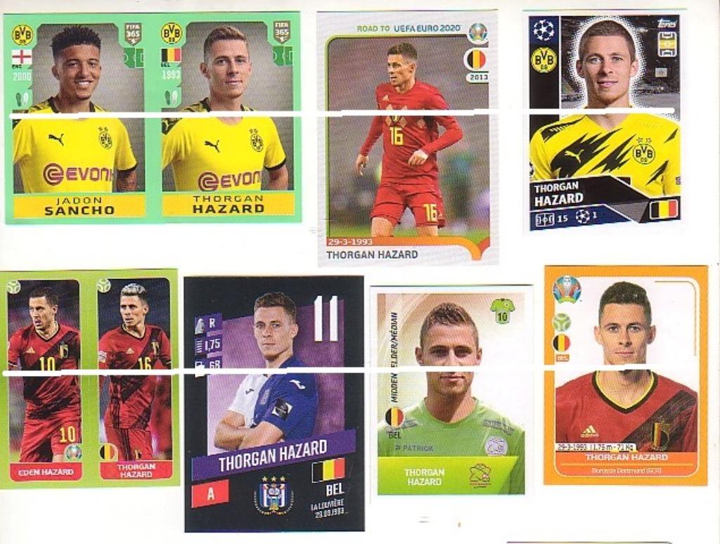 Panini / Lot Thorgan Hazard / 7 stickers, Verzenden, Nieuw, Poster, Plaatje of Sticker