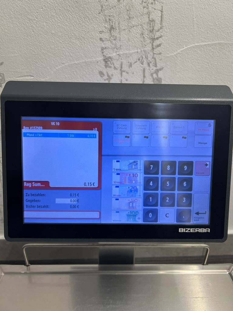 BIZERBA XC 800 BALANCES WEEGSCHAL CAISSE SCALE, Balance de magasin, Enlèvement ou Envoi, 10 à 50 kg, 1 à 500 grammes