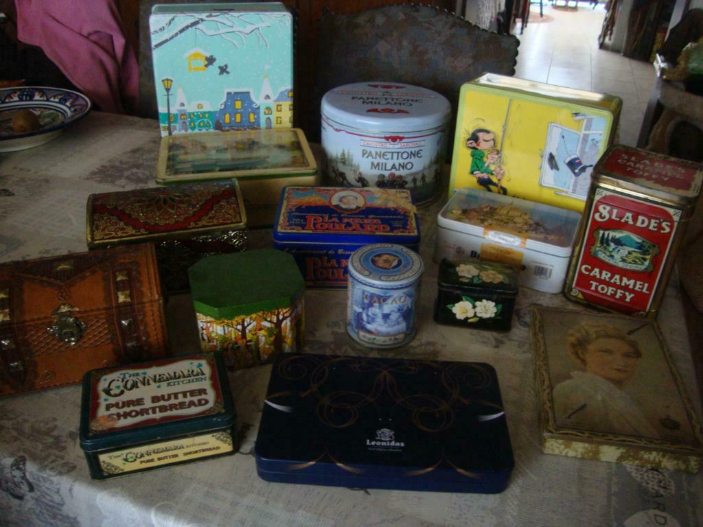Blikken doozen van verschillende afmetingen: deel 2 per stuk, Antiek en Kunst, Ophalen of Verzenden