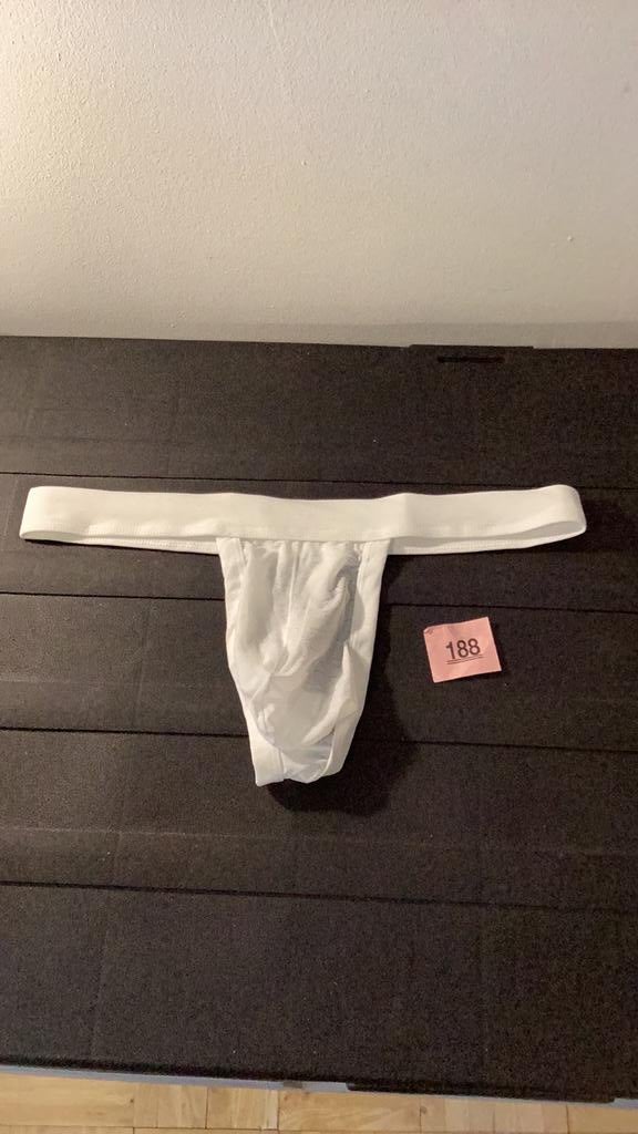 Zachte witte herenstring, Kleding | Heren, Ondergoed, Verzenden, Wit, Slip