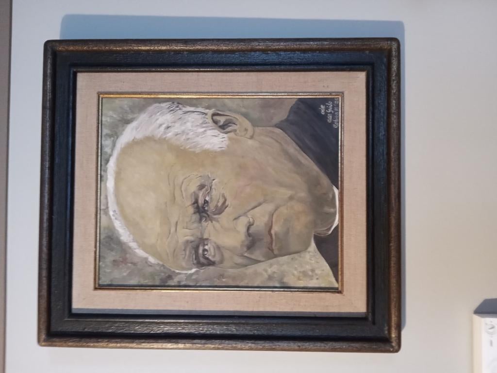 schilderij Guido Gezelle door Gobin 70x60cm, Antiek en Kunst, Ophalen