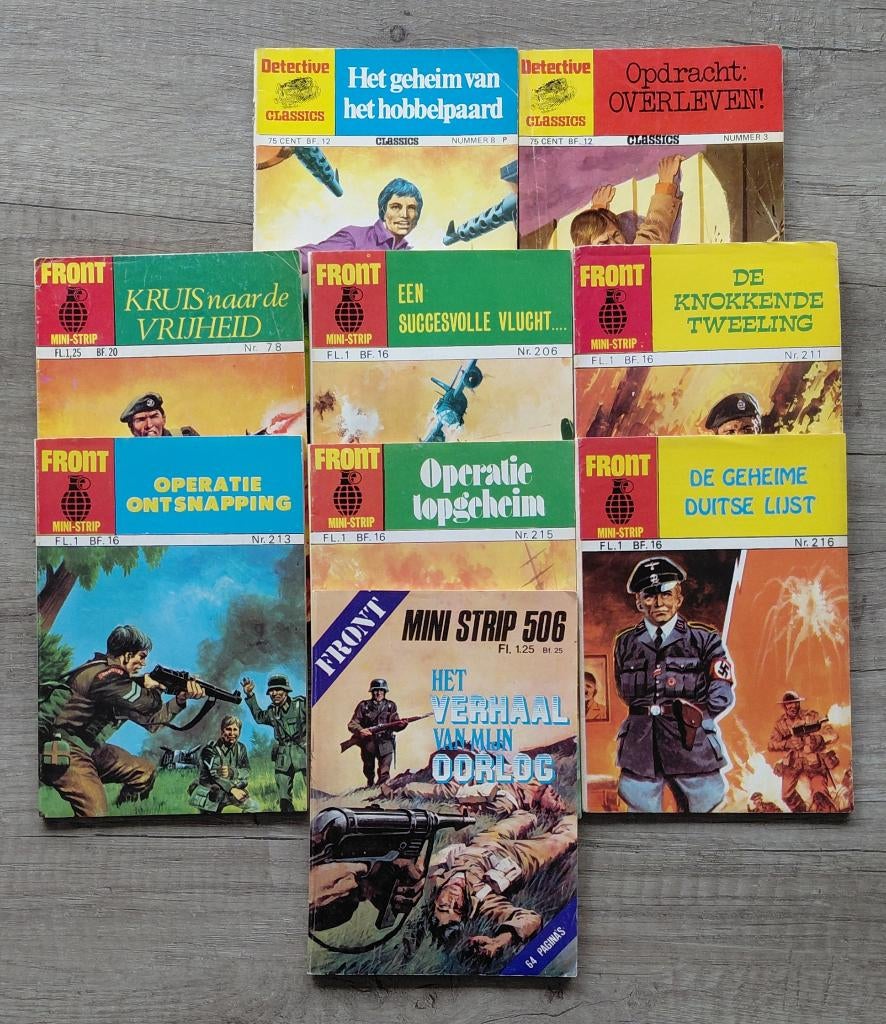 Detective Classics (x2) en Front Mini-strip (x7), Meerdere stripboeken, Verzenden, Gelezen