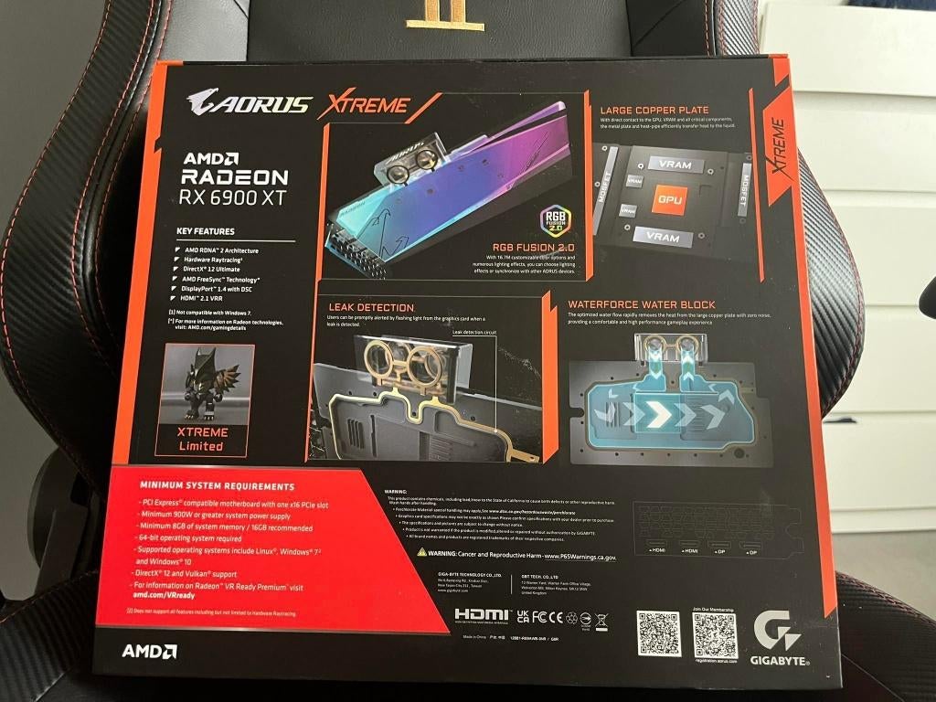 Gigabyte AORUS Xtreme Waterforce Radeon RX 6900 XT, Informatique & Logiciels, Cartes vidéo, Neuf, AMD, Enlèvement ou Envoi