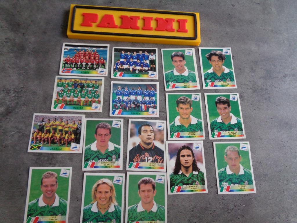 PANINI VOETBAL STICKERS   WORLD CUP FRANCE 98 16X BLUE BACK , Verzenden
