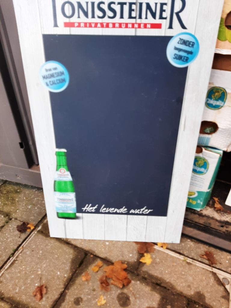 Pvc reclameplaat van tonissteiner., Verzamelen, Merken en Reclamevoorwerpen, Ophalen of Verzenden, Zo goed als nieuw, Gebruiksvoorwerp