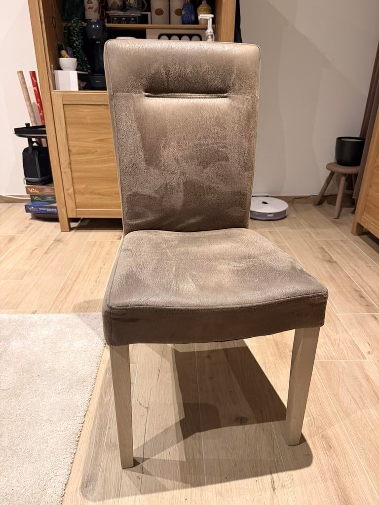 4 eetstoelen te koop, Huis en Inrichting, Ophalen, Gebruikt, Bruin, Vier