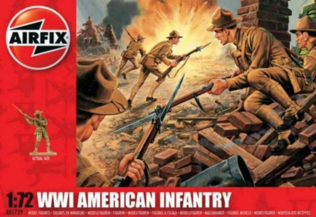 AIRFIX 01729 WWI américan infantry échelle 1/72, Ophalen of Verzenden, Nieuw, 1:50 of kleiner, Figuur of Figuren