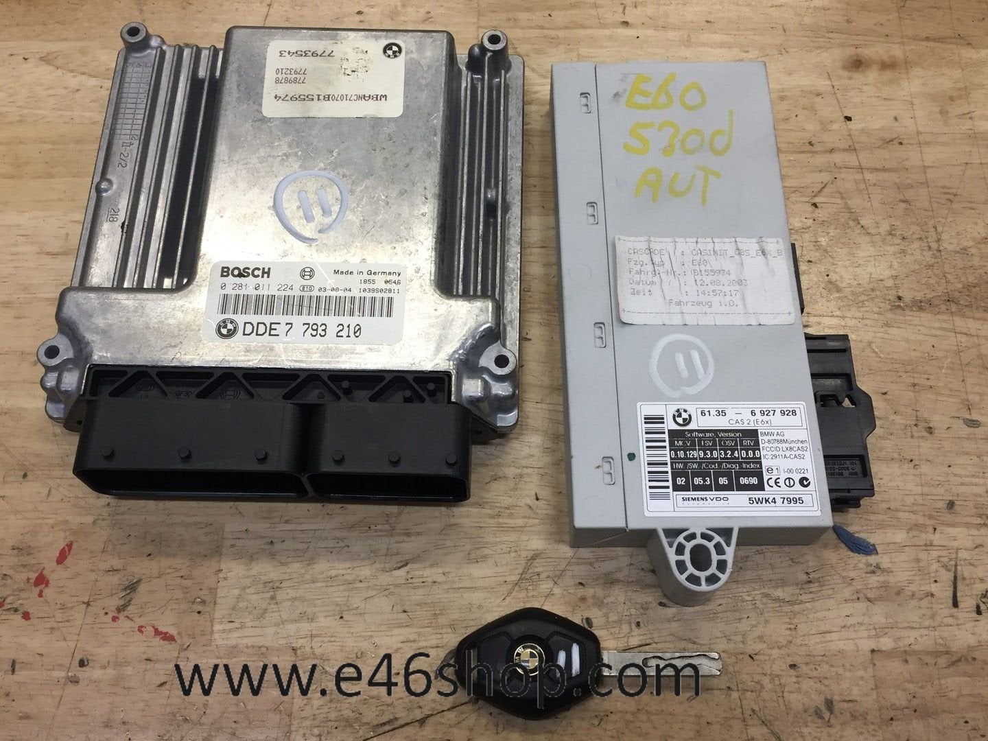 ECU DDE BMW E60 530D met cas en sleutel, Autos : Pièces & Accessoires, -, Utilisé, -, Enlèvement ou Envoi