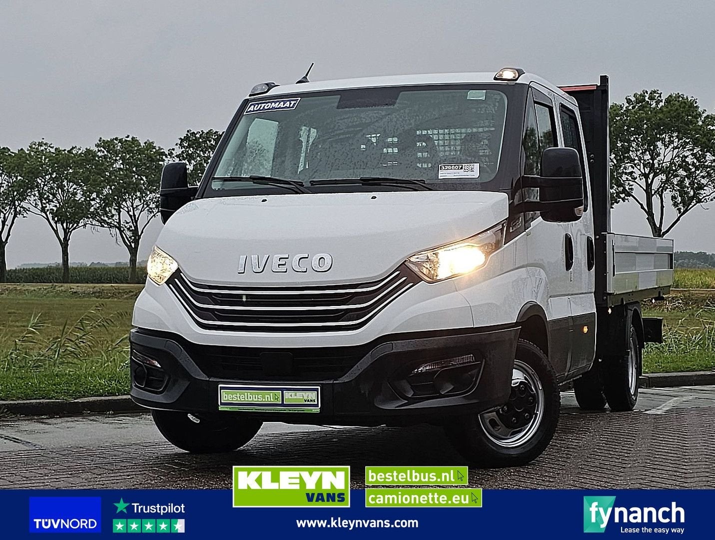 Iveco DAILY 35C14 Dub.Cab Open-Laadbak, Auto's, Bestelwagens en Lichte vracht, Automaat, Iveco, Wit, Bedrijf