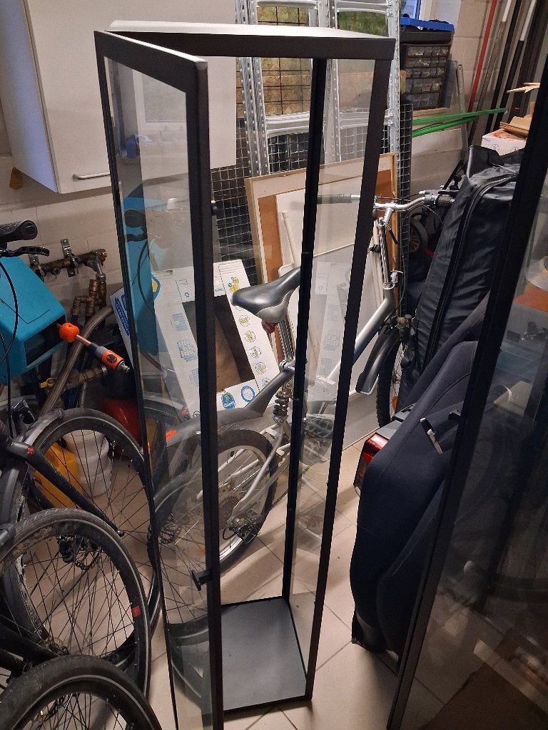 2 IKEA BLÅLIDEN Vitrinekasten, zwart,, Ophalen, Metaal, In hoogte verstelbaar, Nieuw