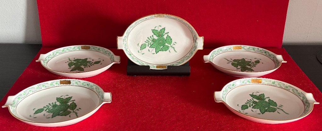 Lot de 5 Cendriers en porcelaine de Herend 7783 AV, Enlèvement ou Envoi