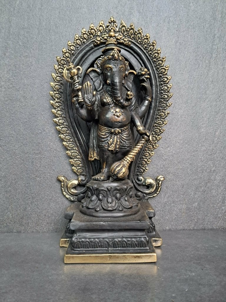 Statue en bronze de Ganesh/Ganapati/Inde/Asie, Maison & Meubles, Neuf, O, Enlèvement ou Envoi, Autres matériaux