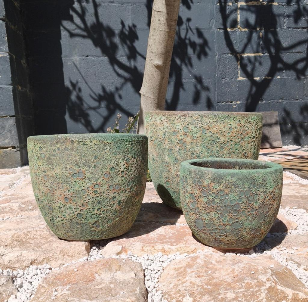 Nieuwe sets terracotta bloempotten -3 stuks, Rond, Nieuw, Minder dan 40 cm, Balkon