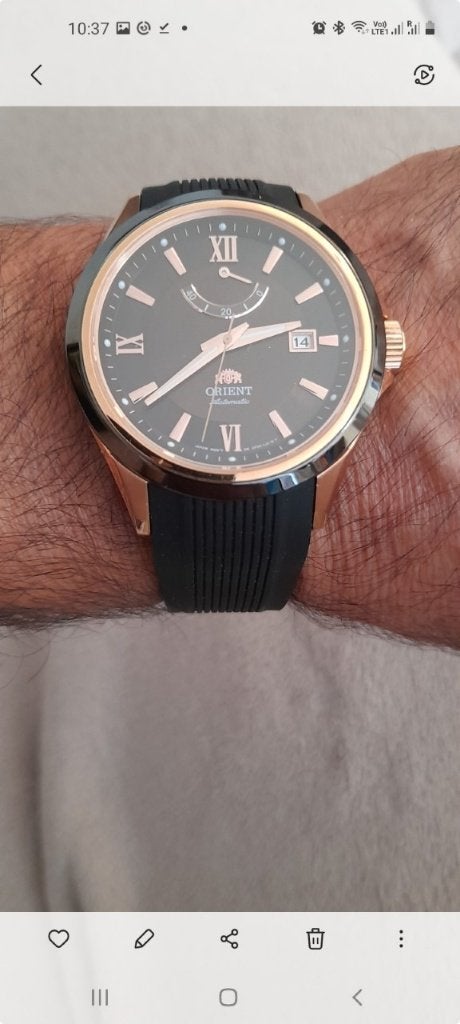 👍Nieuw Horloge "Orient" automatic - Horlogekast van brons, Bijoux, Sacs & Beauté, Montres | Hommes, Autres marques, Enlèvement