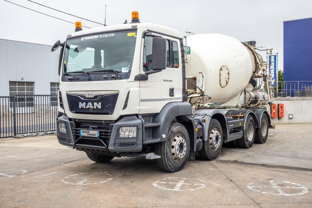 MAN TGS 32.360 BB+E6+MIXER 9M³, Autos, Camions, Entreprise, Achat, Vitres électriques, MAN, Autres carburants, Euro 6, Automatique