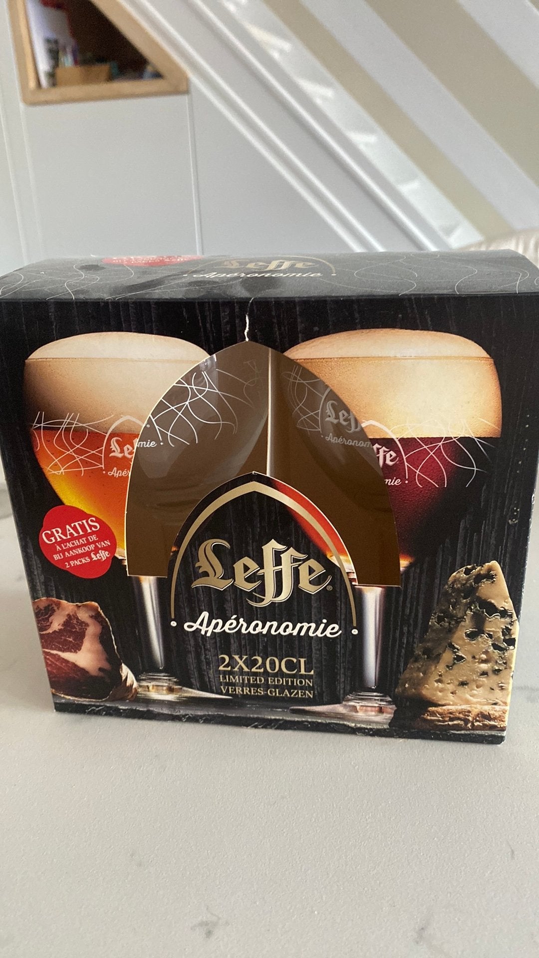 2 verres leffe aperonomie, Collections, Marques de bière, Enlèvement ou Envoi, Comme neuf, Leffe