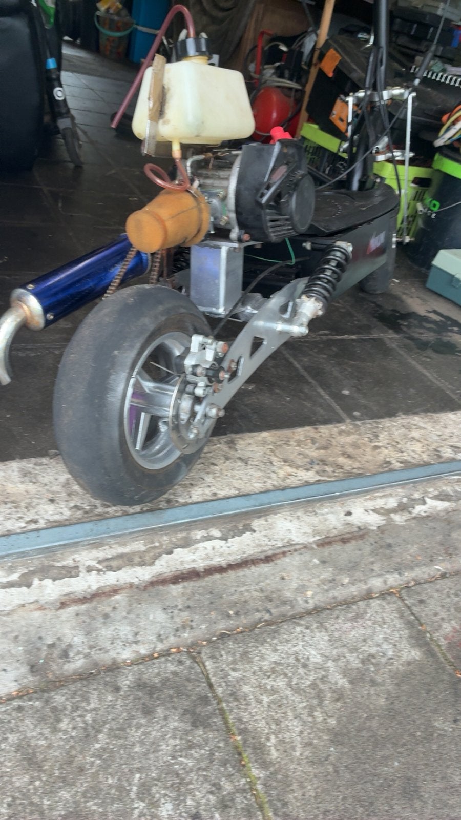 Step met 2 twee takt motor, Fietsen en Brommers, Ophalen
