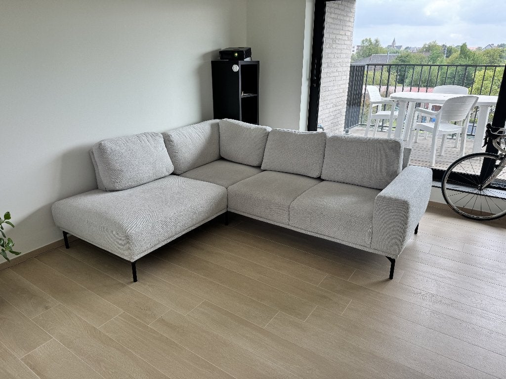 Beige zetel, Huis en Inrichting, Ophalen, 250 tot 300 cm, Hoekbank, 75 tot 100 cm